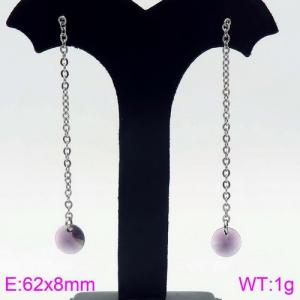 Stainless Steel Stone&Crystal Earring - KE87040-Z