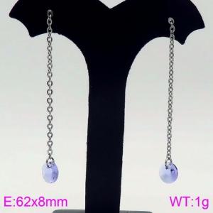 Stainless Steel Stone&Crystal Earring - KE87043-Z