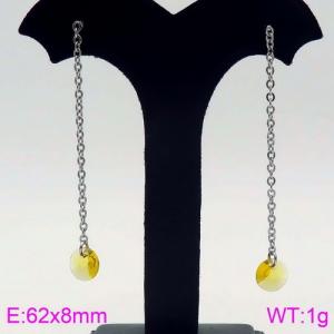Stainless Steel Stone&Crystal Earring - KE87044-Z