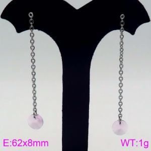 Stainless Steel Stone&Crystal Earring - KE87045-Z