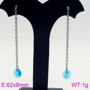 Stainless Steel Stone&Crystal Earring - KE87050-Z