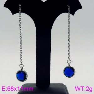 Stainless Steel Stone&Crystal Earring - KE87052-Z