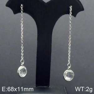 Stainless Steel Stone&Crystal Earring - KE87053-Z