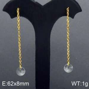 Stainless Steel Stone&Crystal Earring - KE87054-Z