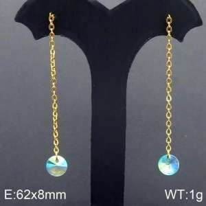 Stainless Steel Stone&Crystal Earring - KE87055-Z