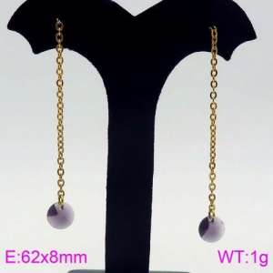 Stainless Steel Stone&Crystal Earring - KE87056-Z