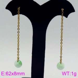 Stainless Steel Stone&Crystal Earring - KE87057-Z