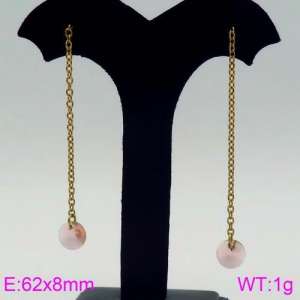 Stainless Steel Stone&Crystal Earring - KE87058-Z