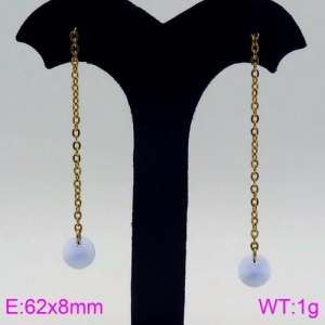 Stainless Steel Stone&Crystal Earring - KE87059-Z