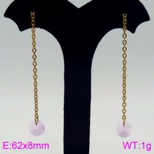 Stainless Steel Stone&Crystal Earring - KE87060-Z