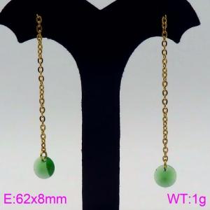 Stainless Steel Stone&Crystal Earring - KE87061-Z