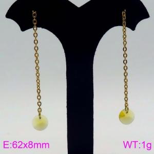 Stainless Steel Stone&Crystal Earring - KE87062-Z