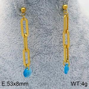 Stainless Steel Stone&Crystal Earring - KE87083-Z