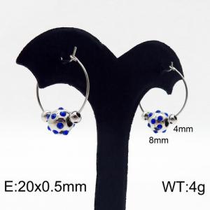 Stainless Steel Stone&Crystal Earring - KE87111-Z