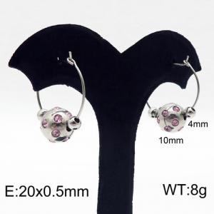 Stainless Steel Stone&Crystal Earring - KE87113-Z