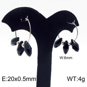 Stainless Steel Stone&Crystal Earring - KE87120-Z