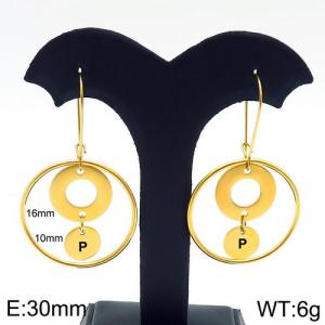SS Gold-Plating Earring - KE87300-Z