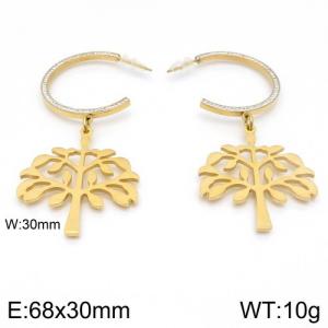 Stainless Steel Stone&Crystal Earring - KE87339-Z