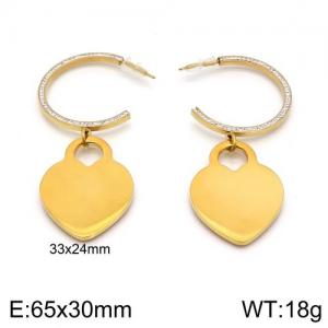 Stainless Steel Stone&Crystal Earring - KE87340-Z