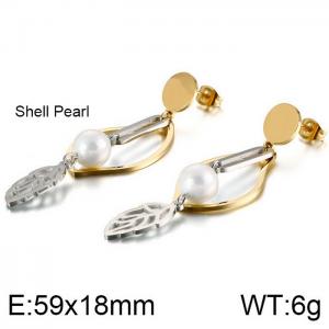 SS Gold-Plating Earring - KE87639-KFC