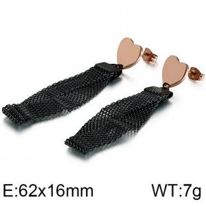 SS Rose Gold-Plating Earring - KE87647-KFC