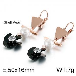 Stainless Steel Stone&Crystal Earring - KE87654-KFC