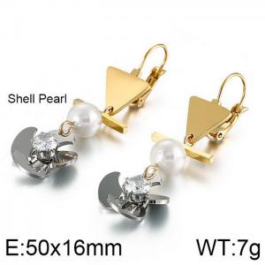 Stainless Steel Stone&Crystal Earring - KE87656-KFC