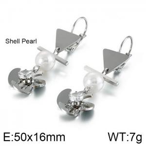Stainless Steel Stone&Crystal Earring - KE87657-KFC