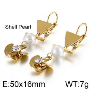 Stainless Steel Stone&Crystal Earring - KE87658-KFC