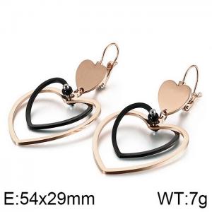 SS Rose Gold-Plating Earring - KE87661-KFC