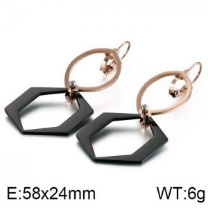 SS Rose Gold-Plating Earring - KE87664-KFC