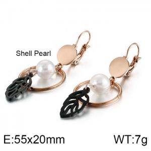 SS Rose Gold-Plating Earring - KE87670-KFC