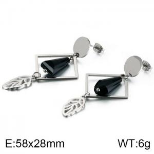 Stainless Steel Stone&Crystal Earring - KE87675-KFC