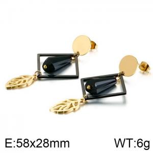 Stainless Steel Stone&Crystal Earring - KE87677-KFC