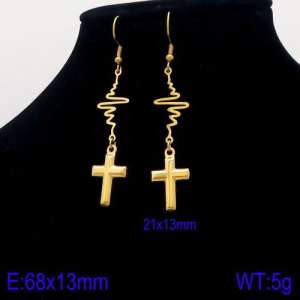SS Gold-Plating Earring - KE87976-Z