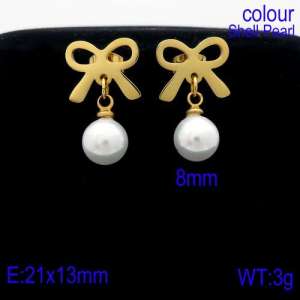 SS Gold-Plating Earring - KE87992-Z