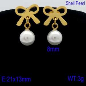 SS Gold-Plating Earring - KE88007-Z