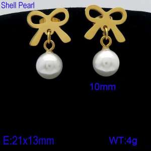 SS Gold-Plating Earring - KE88008-Z