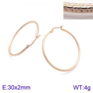 SS Rose Gold-Plating Earring - KE88033-KFC