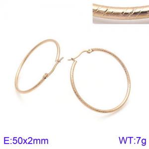 SS Rose Gold-Plating Earring - KE88047-KFC