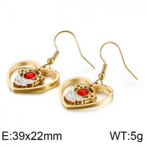 Stainless Steel Stone&Crystal Earring - KE88050-KFC