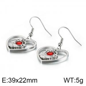 Stainless Steel Stone&Crystal Earring - KE88051-KFC