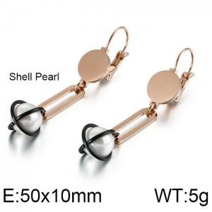 SS Rose Gold-Plating Earring - KE88418-KFC