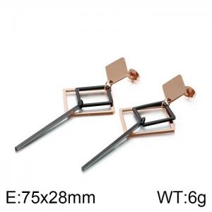 SS Rose Gold-Plating Earring - KE88433-KFC