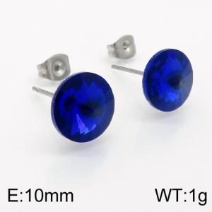 Stainless Steel Stone&Crystal Earring - KE88551-Z