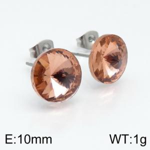 Stainless Steel Stone&Crystal Earring - KE88555-Z