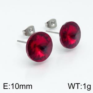 Stainless Steel Stone&Crystal Earring - KE88556-Z
