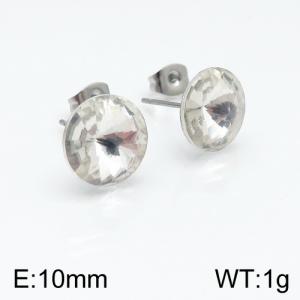 Stainless Steel Stone&Crystal Earring - KE88557-Z
