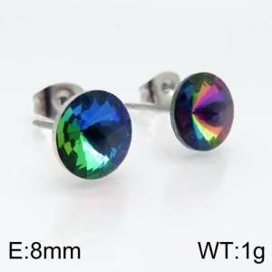 Stainless Steel Stone&Crystal Earring - KE88560-Z