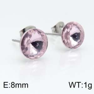 Stainless Steel Stone&Crystal Earring - KE88565-Z